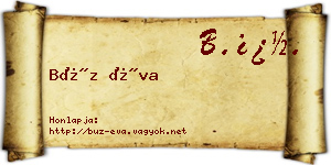 Búz Éva névjegykártya