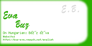 eva buz business card
